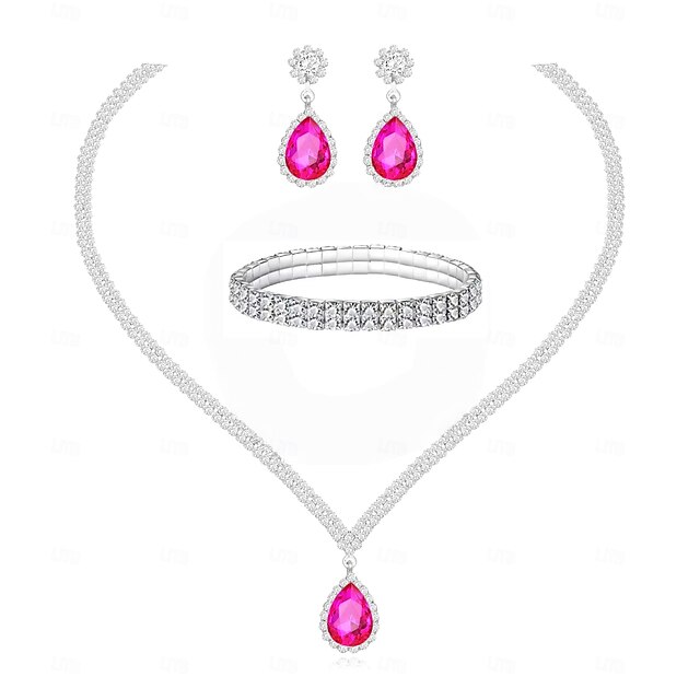  Bruidssieradensets 1 Legering 1 Ketting Oorbellen Kettingen Dames Stijlvol Schattig Vreugde Sieraden set Voor Feest