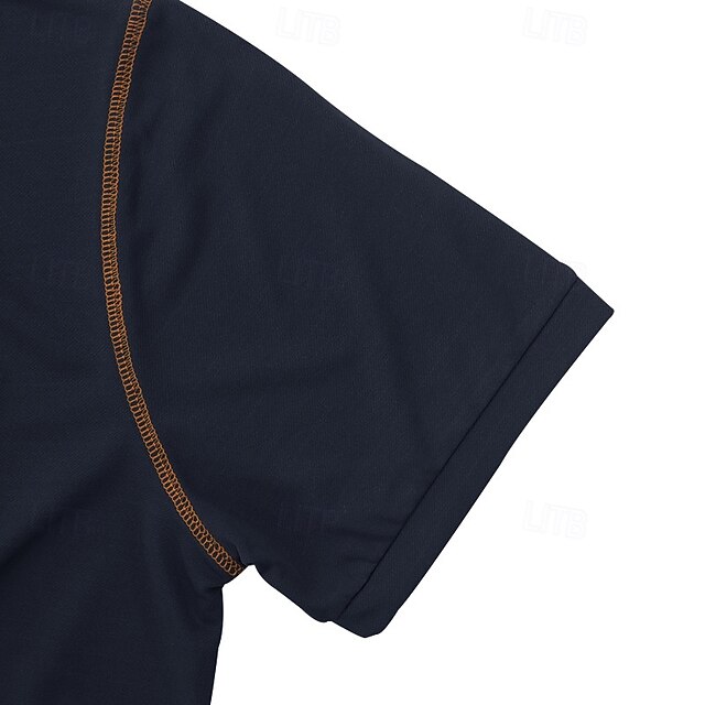 Men's Henley Shirt Tee Short Sleeve Solid Color Plain Casual Pocket