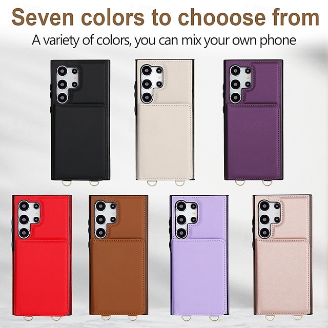  Phone Case For Samsung Galaxy S22 S22 Plus  Ultra A73 A53 A52 A13 5G A13 A51 Back Cover with Lanyard Kickstand Card Slot Retro TPU PU Leather