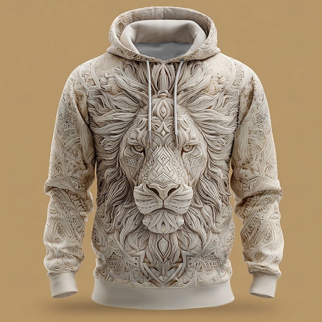  Homme 3D Sweats à capuche Sweatshirt Vêtements d'extérieur Sweat à capuche Col ras du cou Frais Impression 3D Club Vêtements de rue Jaune Rose Claire Cordon de serrage 3D Automne Hiver Designer