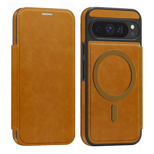  telefono Custodia Per Google Pixel 9 Pro Pixel 9 Pro XL Pixel 8 Pro Pixel 8 Pixel 9 Pixel 9a Custodia ad adsorbimento magnetico Custodia a Flip Supporta la Ricarica Wireless Slot per Carte Resistente
