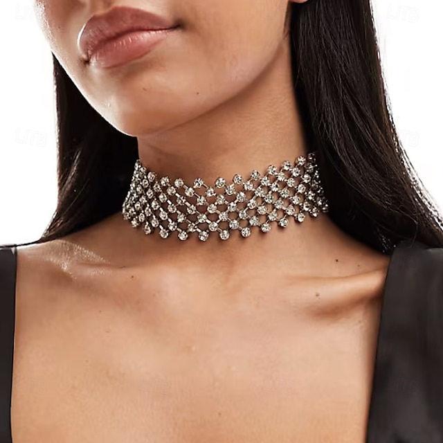  Choker-Halskette Strasssteine Damen Mode Personalisierte Geschichtet Stern Hochzeit Kreis Modische Halsketten Für Hochzeit Party Club