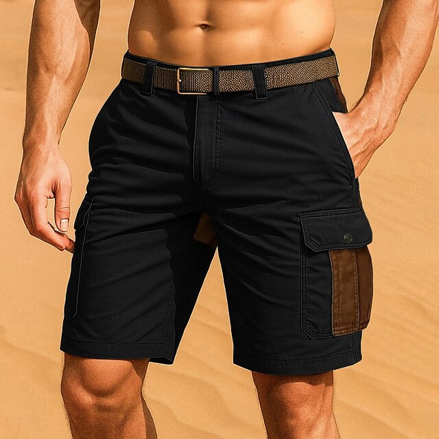 Per uomo Pantaloncini cargo Pantaloncini da esterno Shorts Pantaloncini casual Pantaloncini da Escursionismo Patchwork Multi-tasche Gamba Dritta Tinta unica Blocco di colori Traspirante Indossabile
