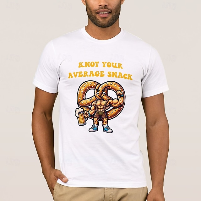  Oktoberfest Caveira Pretzel Japonesa/Curta Bávaro Munique Alemão Arte Gráfica Para Homens Adulto Carnaval Cerveja Oktoberfest Hot Stamping Festa Casual / Diário