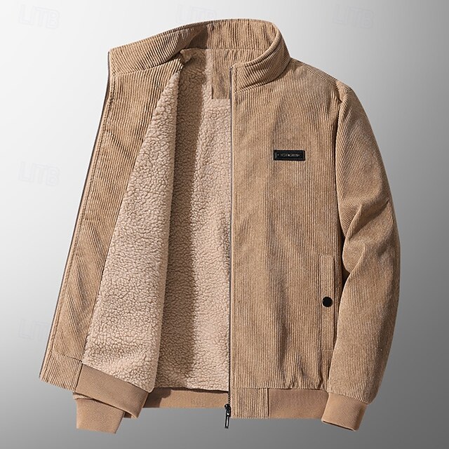  Voor heren Windjack Wandeljack Fleecejack voor wandelen Winter Buitenshuis Warmte-isolerend Winddicht Fleece jacks Zwart Leger Groen Khaki Grijs
