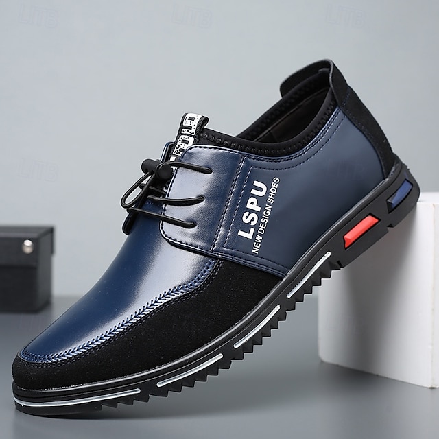  Herrsneakers i brunt och svart med kontrastpaneler – moderiktiga snörskor för helg, resor och urban streetstyle