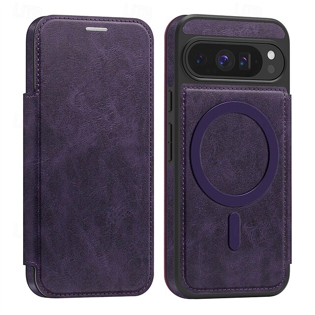  هاتف غطاء من أجل غوغل بكسل 9 برو بيكسل 9 برو اكس ال Pixel 8 Pro Pixel 8 بكسل 9 بكسل 9a حالة الامتزاز المغناطيسي غطاء الوجه دعم الشحن اللاسلكي فتحة لبطاقة ضد الصدمات TPU الكمبيوتر الشخصي جلد PU