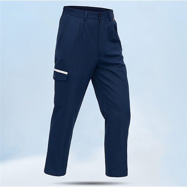  Herren Cargohosen Wanderhosen Regenhose zum Wandern Außen Normale Passform Wasserdicht Schnelltrocknend Leicht Reflexmaterial Hosen Tasche Dunkelblau Grau Camping / Wandern Golfspiel Laufen S M L XL
