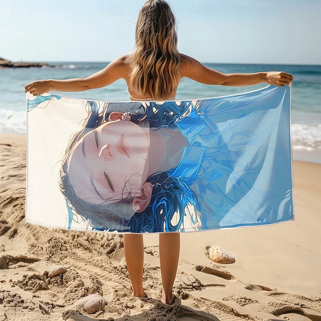  Soft and Absorbent Beach Towel - Lightweight, Quick-Dry, Sand-Free Design for Beach, Pool, and Travel