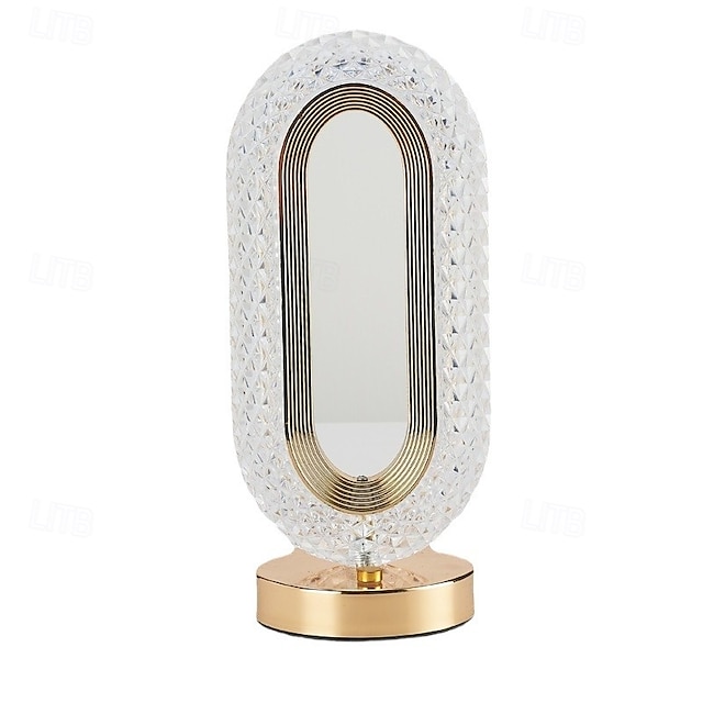  Lámpara de mesa LED moderna, lámpara de mesita de noche blanca cálida, adecuada para sala de estar, dormitorio, oficina, mesita de noche y estantería.