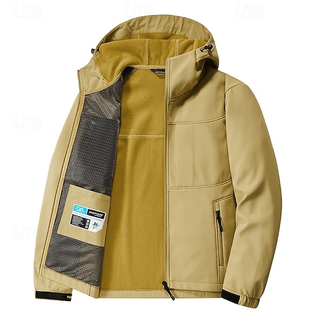  Homme Coupe-Vent Veste de randonnée Veste polaire de randonnée Coton Hiver Extérieur Thermique Coupe-vent Vestes en polaire Noir Jaune Vert Véronèse Kaki Grise
