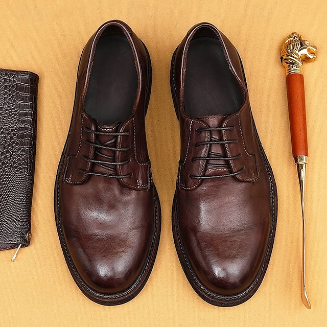  Chaussures derby en cuir beige pour homme avec couture Goodyear et design épuré - chaussures habillées élégantes pour événements formels, de mariage et d'affaires