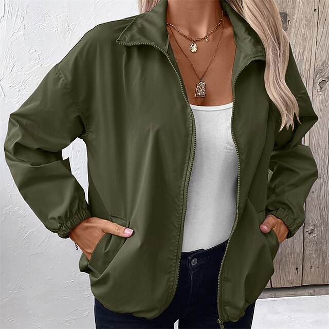  Damen Wanderjacke Regenjacke Regenmantel Außen Wasserdicht Winddicht Wanderoutfits Wanderbekleidung Frühling Herbst Oberteil Baumwolle Camping / Wandern / Höhlenforschung Laufen Einfarbig Schwarz