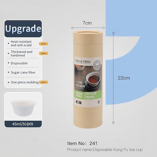  45ml Kung Fu Tea Cups, Premium Disposable Paper Cups, Heat-Resistant From 0 To 100 Degrees Celsius, Environmentally Friendly And Recyclable,25pcs/50pcs
