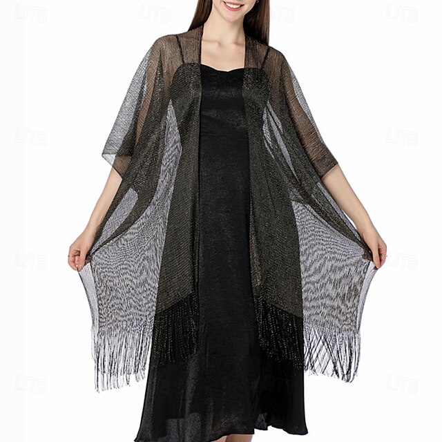  Capa Elegante de Proteção Solar para Mulheres com Mangas Curtas em Seda Imitada com Cor Pura para Casamento de Verão