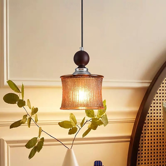 Pendant Lamp Japanese Vintage Walnut Bedroom Pendant Light Modern ...