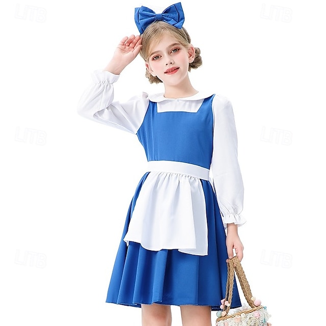  Alice in Wonderland סיפור מעשייה אליס שמלות תחפושות דמויות מספרי סיפורים לוליטה מתוקה תחפושות משחק של דמויות מסרטים for בנות בגדי ריקוד ילדים האלווין (ליל כל הקדושים) קרנבל יום הספר העולמי
