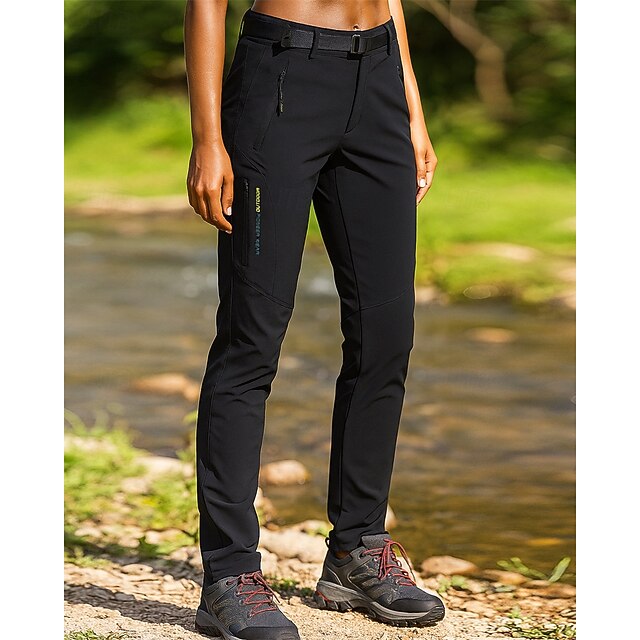  Dames Wandelbroek wandelbroek Buiten Normale pasvorm waterdicht Sneldrogend Lichtgewicht Ademend Broeken / Regenbroek / Overbroek Zak Zwart Paars Kamperen&Wandelen Golf Hardlopen S M L XL