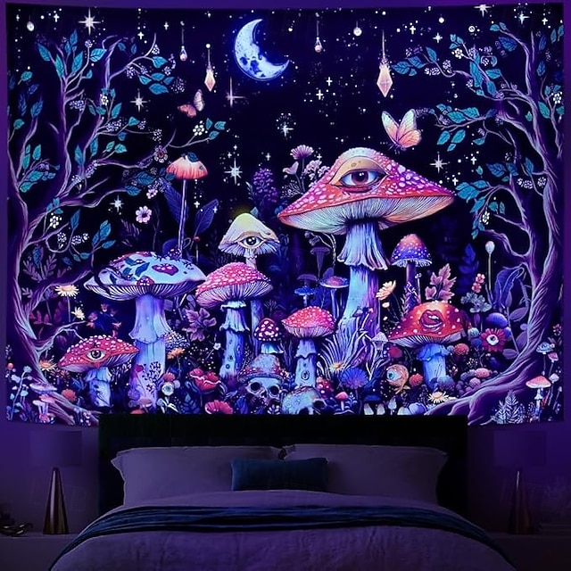 Blacklight Tapestry Glow in the Dark Glow Party UV Reactive Trippy ...