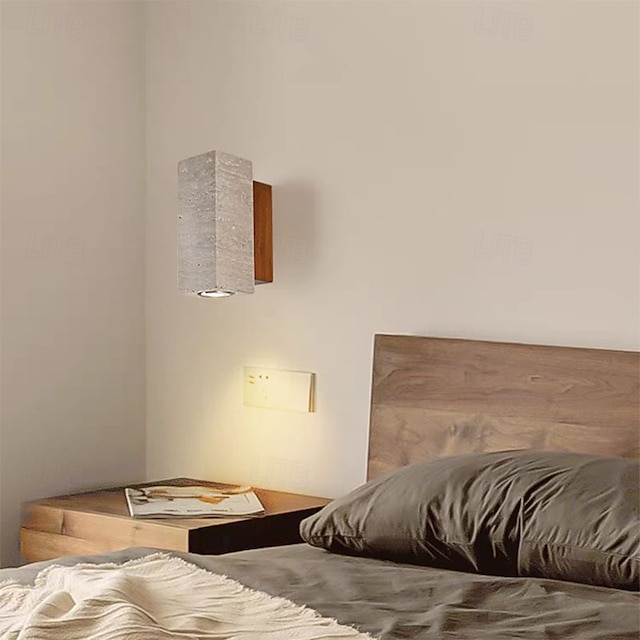  led-seinävalaisin, japanilainen wabi-sabi-tyyli, luonnonkeltainen, travertiini, makuuhuone, olohuone, takaseinä, käytävä, hotelli