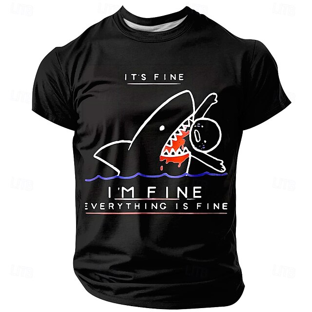 Men's Funny Slang T Shirt Short Sleeve T shirt 3D Print Crew Neck Round Neck Shirt Fashion Daily Basic Street Casual Daily Black Summer Spring All Seasons Clothing Apparel S M L XL XXL XXXL4