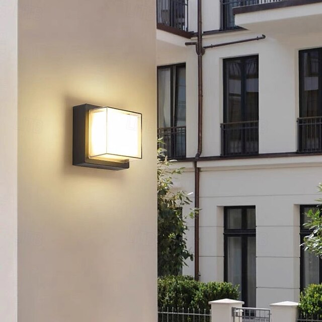 Lampada da parete a LED impermeabile per esterni in lega di alluminio e vari stili di lampada da parete moderna per cortili di ville