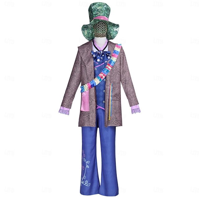  Alice in Wonderland Pohádka Śílenec Šaty Kostým Postavy z pohádek cosplay Filmové kostýmy for Pánské Dospělé předvečer Všech svatých Karneval Světový den knihy Výkon Vzdělávací převlékání Oblékání na