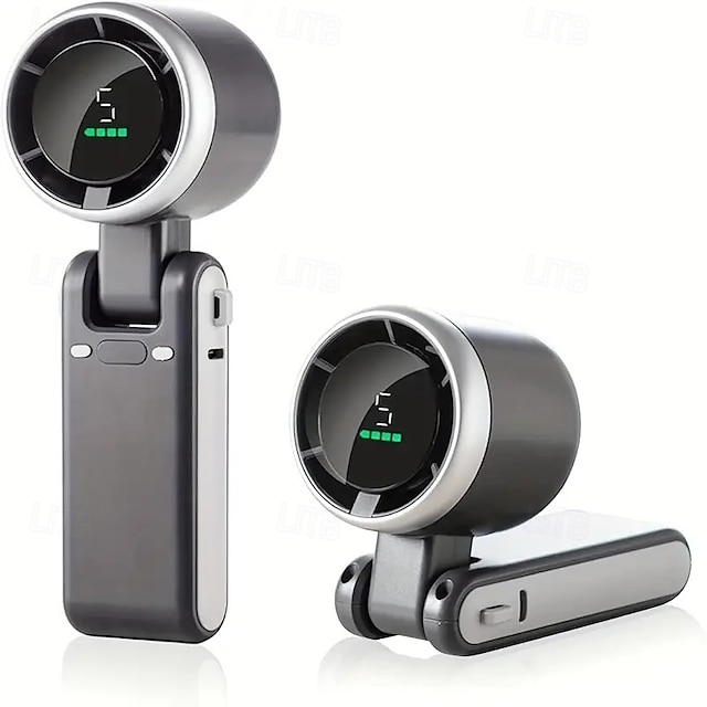  新しい高速ハンドヘルド小型ファンターボファンポータブルUSB充電式ネック折りたたみ式電気ファン