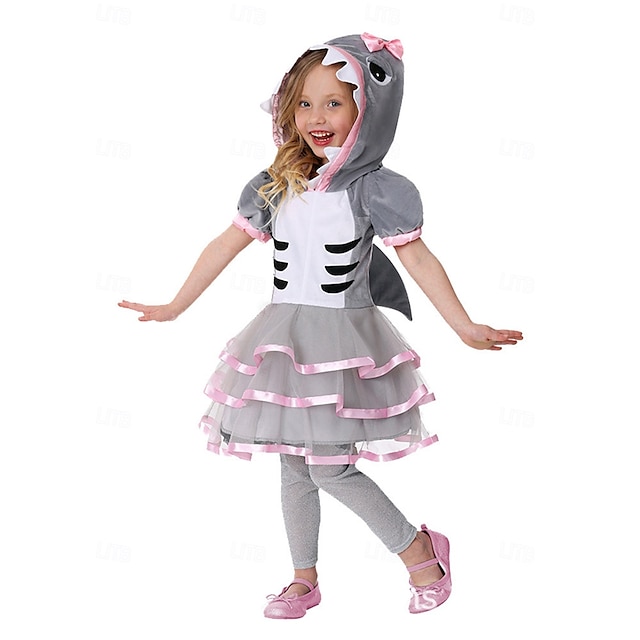 Shark Halloween Dress Cosplay Costume Tutu Fairy Tail Animal Cosplay Kid's Boys' Girls' Halloween Carnival World Book Day Performance Educational Dress Up School Event Dress Up Easy Halloween Costumes