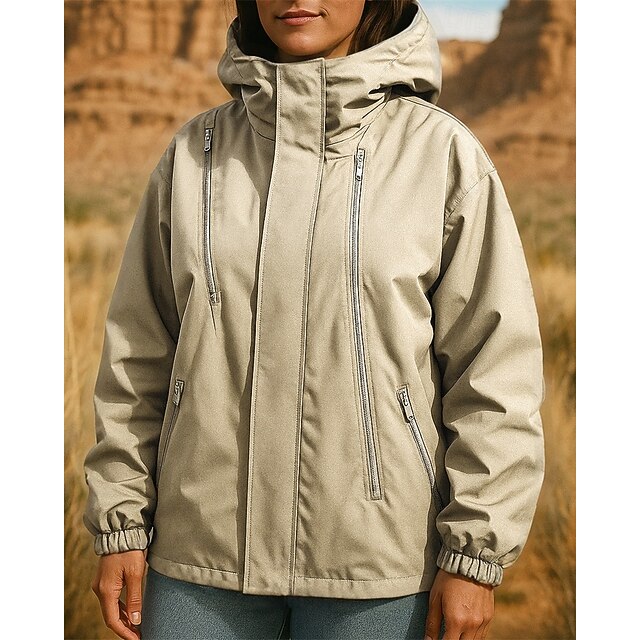  Mujer Chaqueta para senderismo Impermeable Chaqueta deportiva Al aire libre Impermeable Secado rápido Ligero Transpirable Trajes de senderismo Ropa de senderismo Primavera Otoño Chaqueta Tenis Golf