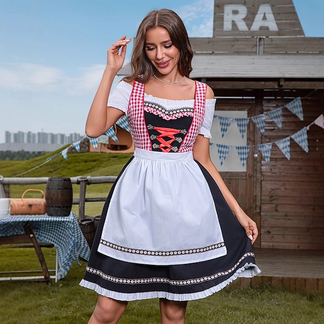  Oktoberfest Ruhák Dirndl Szobalány bajor Német München Meadows Női Parti Sörfesztivál Hagyományos stílusú ruha