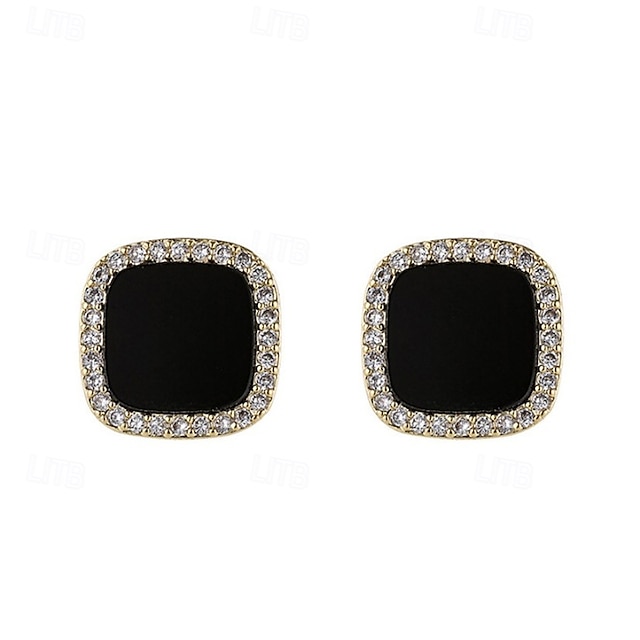  Mujer Pendientes cortos Tropical Alegría Tropical Elegante Aretes Joyas Negro Para Fiesta