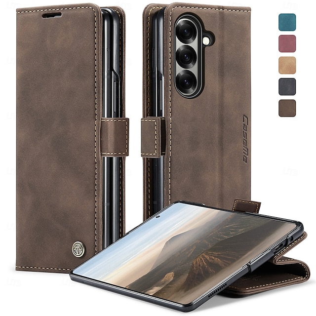  telefon Etui Til Samsung Galaxy Z-foldning 7 Flip cover Støtteben TPU PU Læder