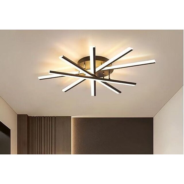 LED Flush Mount Fixture Minimalist Acrylic 3/5 Lights Living Room Flush Mount Ceiling Light4