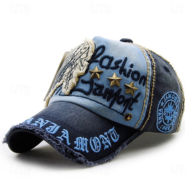  Herren Baseballkappe Sonnenhut Trucker-Kappe Gelb Wein Baumwolle Bestickt Mode Lässig Täglich Wochenende Gemustert Buchstabe Verstellbar Sonnenschutz
