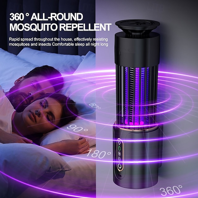  Lampada antizanzare, trappola per mosche e insetti, lanterna da campeggio, timer USB, scaccia-zanzare elettrico, repellente per insetti da esterno.