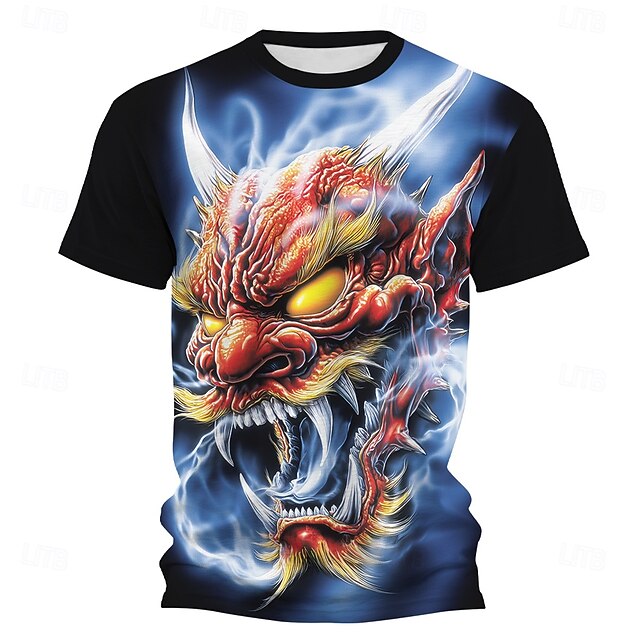 Men's Skull T Shirt Short Sleeve T shirt 3D Print Crew Neck Shirt Gothic Street Casual Daily Black Summer Spring All Seasons Clothing Apparel S M L XL XXL XXXL4