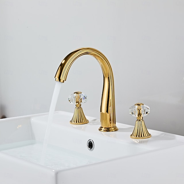  バスルームのシンクの蛇口 - 組み合わせ式 電気メッキ 組み合わせ式 二つのハンドル三穴Bath Taps