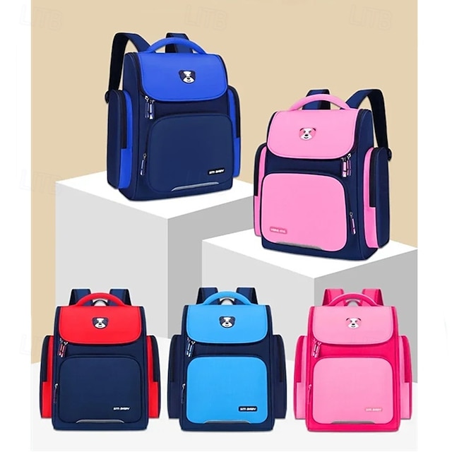  Zaino per bambini, zaino in nylon impermeabile, versatile, grande capacità, per studenti, borsa a tracolla, per ragazzi, scuola superiore