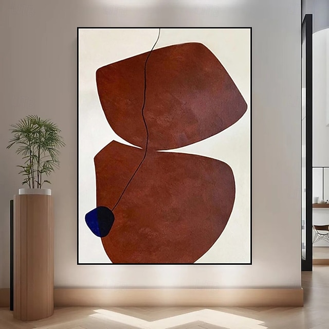  pictură în ulei lucrată manual pe pânză, artă murală, stil wabi-sabi, abstract simplu, pentru decor de casă, cadru întins, pictură suspendată/pictură rulată fără ramă neîntinsă
