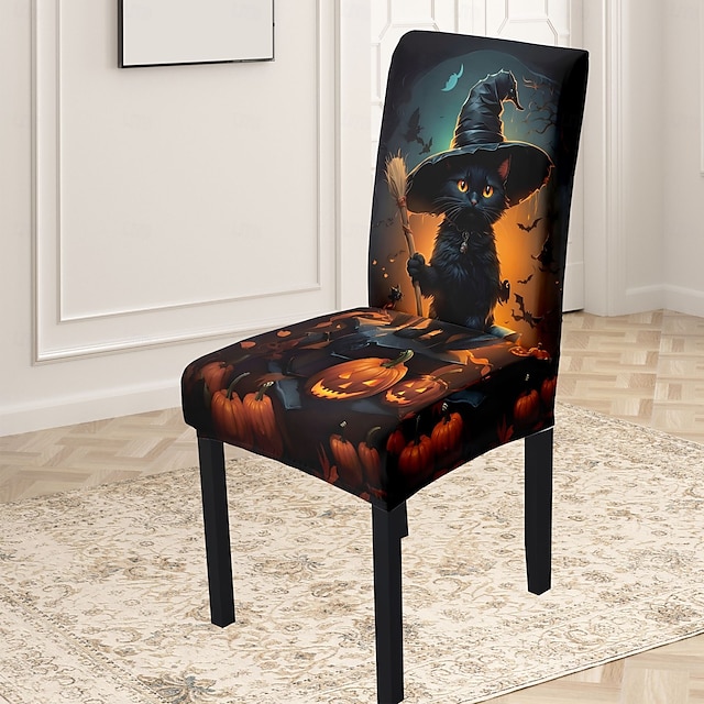  Halloween lebka vzor jídelní židle potah na festivalový stůl dekorace oblékání rekvizity pro dekoraci