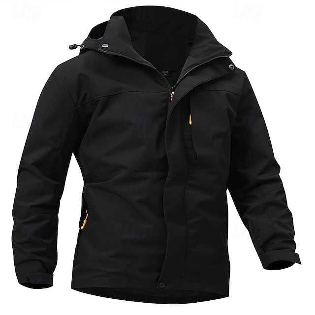  Herren Windjacke Wanderjacke Regenmantel Außen Wasserdicht Winddicht Wanderoutfits Wanderbekleidung Frühling Herbst Oberteil Camping / Wandern / Höhlenforschung Laufen Schwarz Weiß Grün