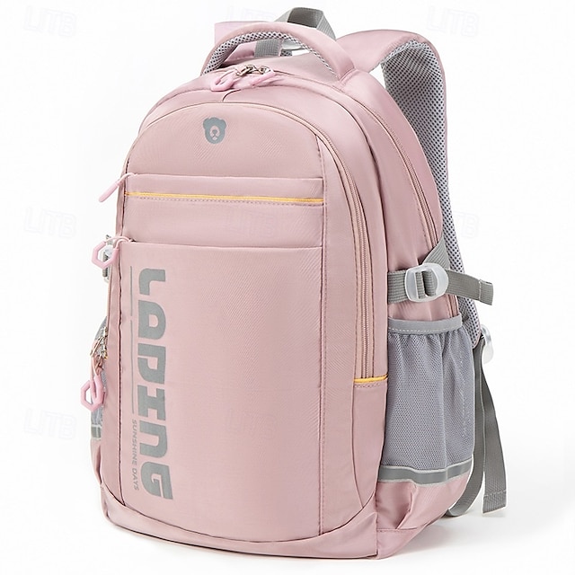  Enfant Garçons Fille Sac à Dos Cartable Sac à Dos Fonctionnel Sac à dos scolaire École Quotidien Polyester Réglable Grande capacité Léger Fermeture éclair Noir Blanche Rose Claire