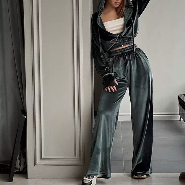  Damen Reißverschluss Kapuzensweatshirt Trainingsanzug Athleisure Herbst Langarm Hohe Taille Samt Winddicht Feuchtigkeitsableitend Fitnessstudio Training Laufen Sportbekleidung Sportkleidung Einfarbig