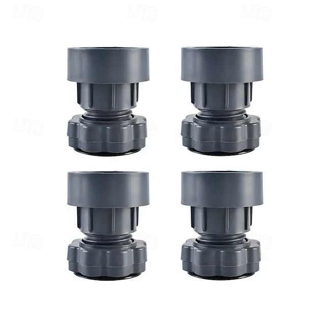  4 Pcs Height Adjustable Washing Machine Stand Anti Slip Furniture Base Riser Pads Shock Absorbing Feet for Refrigerator Washer Dryer Leveling Support Heavy Duty Stabilizer