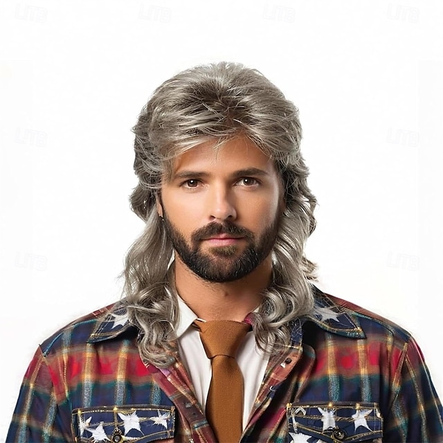  Mullet paryk til mænd Joe Dirt emo paryk 80'er kostumer fancy fest cosplay til mænd Halloween kostumer punk rocker