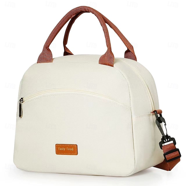  Lunch Bag for Women & Men for Back to School, Office, Picnic, Hiking, Beach Large Capacity Insulated Lunch Tote with Shoulder Strap, Multi-Functional Thermal Bento Bag