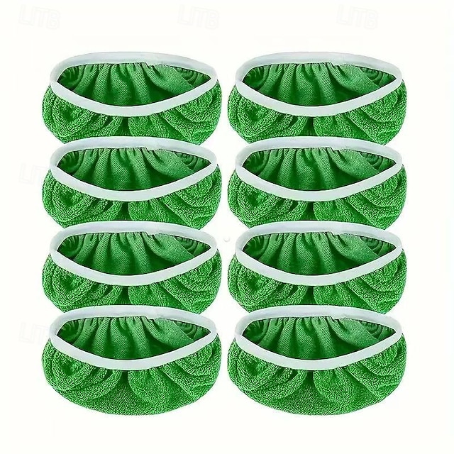  8pcs Washable Mop Replacement Pads for Flat Mops(Mop Not Included), Durable Reusable Mop Heads for Dry and Wet Use, Easy to Clean, Cleaning Supplies, Back to School Essentials
