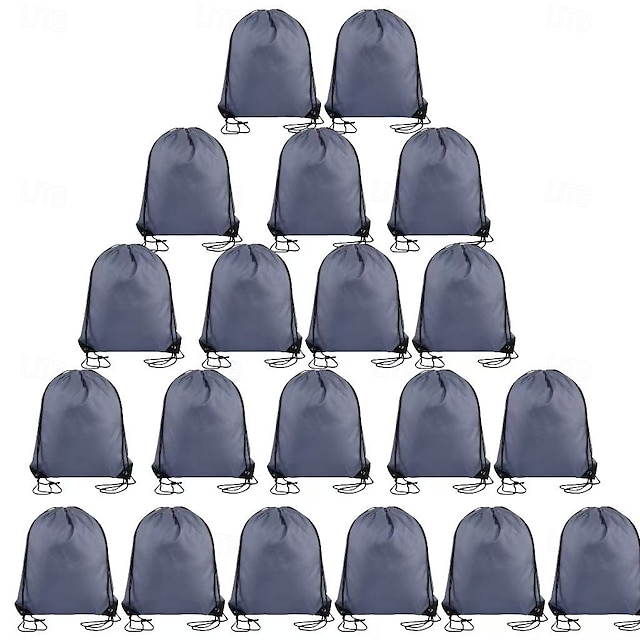  20PCS Drawstring Backpack Bulk Pack, Durable Large-Capacity Gym Bags in Assorted Colors, Lightweight Sports Travel Sacks with Secure Closure for Fitness Enthusiasts, Party Favors, and Gifts