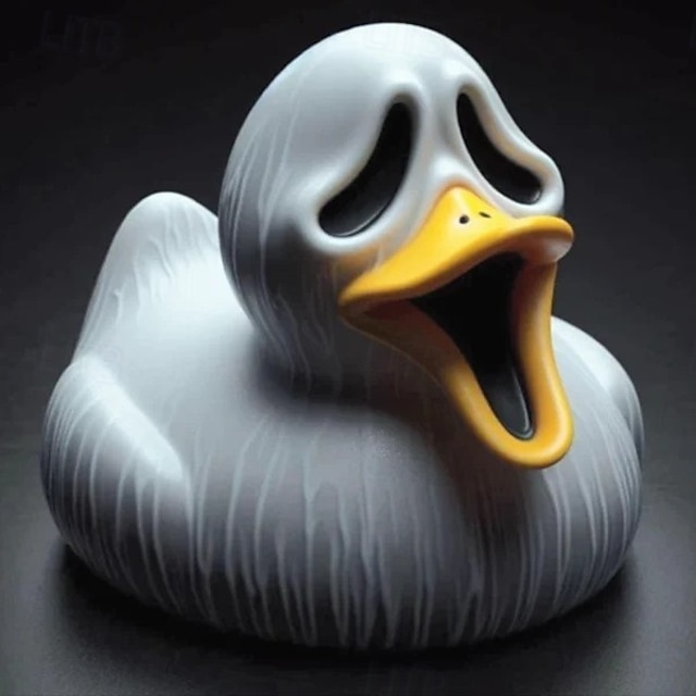  Canard punk gothique en résine, canards d'Halloween, canard rock, canard punk des années 80, figurine de canard effrayante à collectionner, jouets de bain canard foncé, cadeaux, objets de collection,